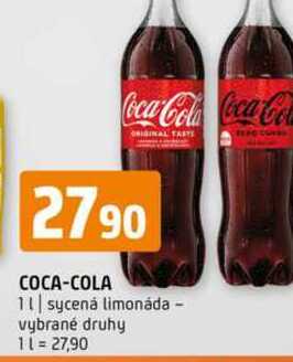 Coca-Cola 1l sycenȧ limonáda vybrané druhy 