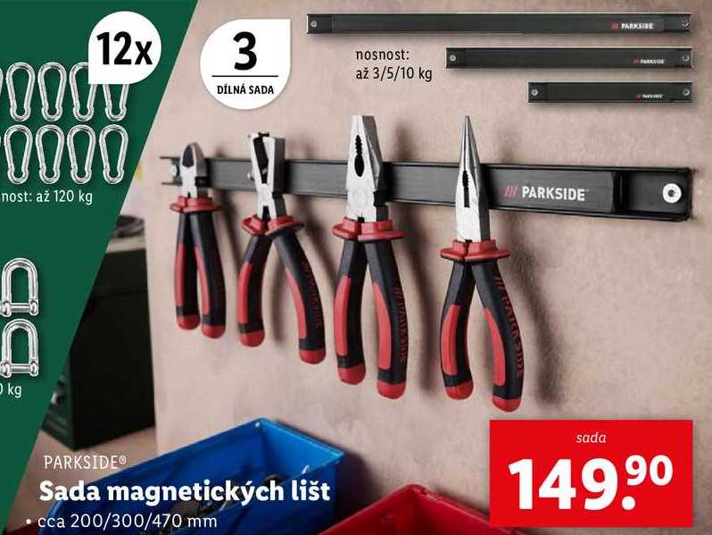 Sada magnetických lišt