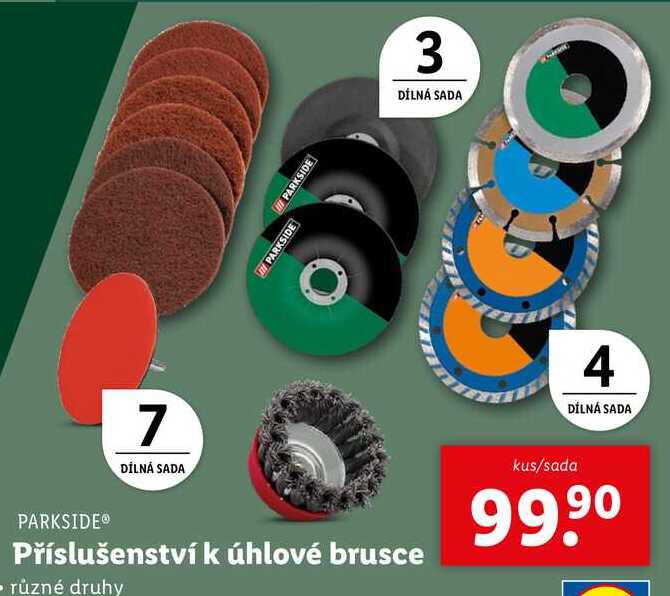 Příslušenství k úhlové brusce