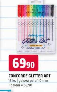 CONCORDE GLITTER ART 12 ks gelová pera 1,0 mm