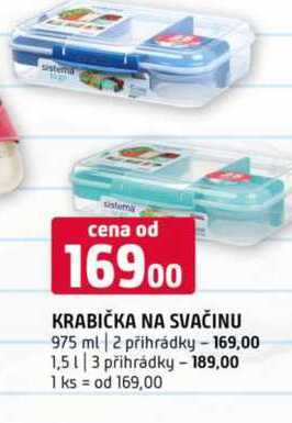 KRABIČKA NA SVAČINU 975 ml 2 přihrádky 