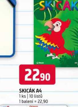 SKICÁK A4 1 ks 10 listů 1 balení 