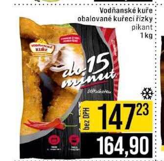 Vodňanské kuře obalované kuřecí řízky pikant 1 kg