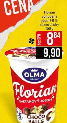 Florian ochucený jogurt 8% různé druhy 150 g