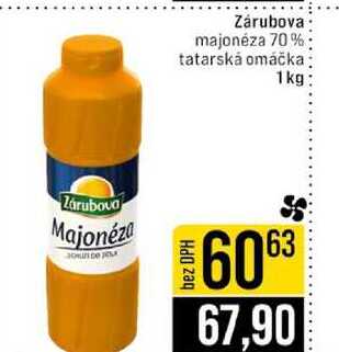 Zárubova majonéza 70% tatarská omáčka 1 kg