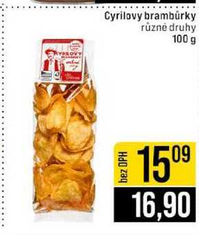 Cyrilovy brambůrky různé druhy 100 g
