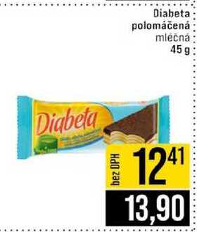 Diabeta polomáčená mléčná 45 g 