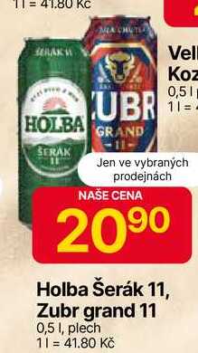 Holba Šerák 11, 0,5 l, plech 