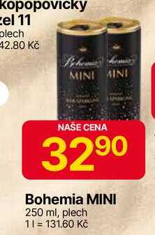 Bohemia MINI 250 ml, plech 