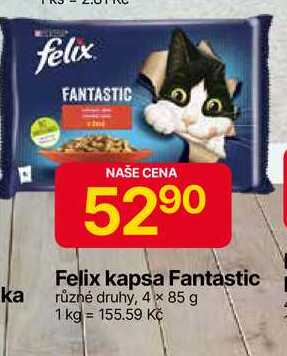 Felix kapsičky pro kočky 4 x 85g 