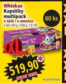 Whiskas Kapsičky multipack, 60x 85 g