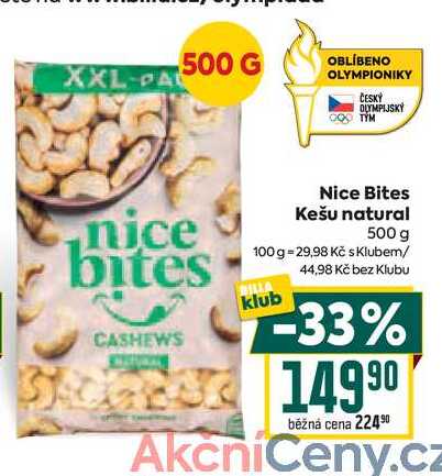 Nice Bites Kešu natural 500 g