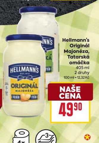 Hellmann's Originál Majonéza, Tatarská omáčka 405 ml