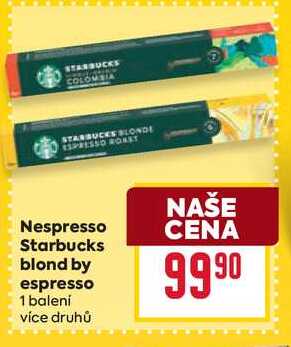 Nespresso Starbucks blond by espresso 1 balení 