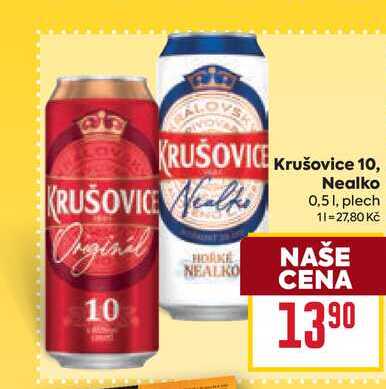 Krušovice Nealko 0,51, plech