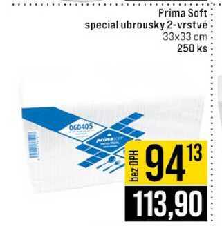 Prima Soft special ubrousky 2-vrstvé 33x33 cm 250 ks