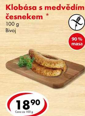 Klobása s medvědím česnekem, 100 g 
