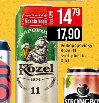 Velkopopovický Kozel 11 světlý ležák 0,5l
