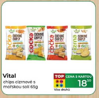 Vital chips cizrnové s mořskou soli 65g  