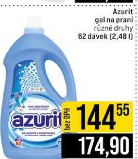 Azurit gel na prani různé druhy 62 dávek 2,48l