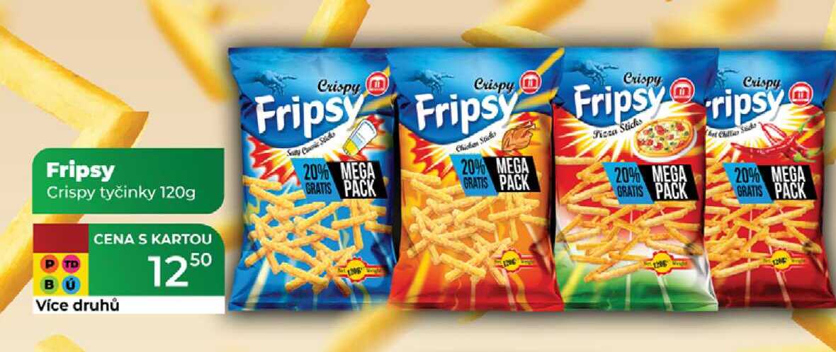 Fripsy Crispy tyčinky 120g 