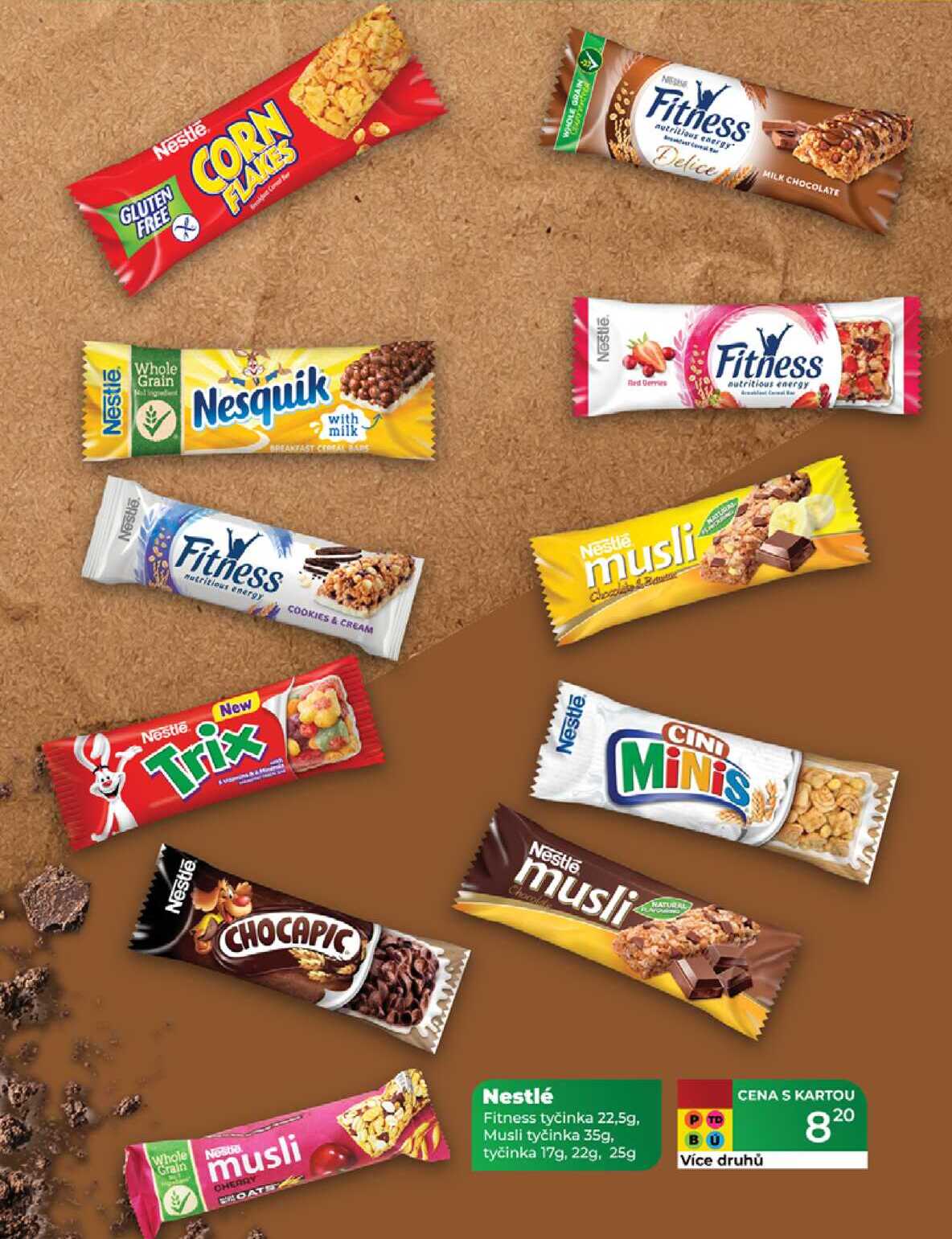 Nestlé Fitness tyčinka 22,5g, Musli tyčinka 35g, tyčinka 17g, 22g, 25g 