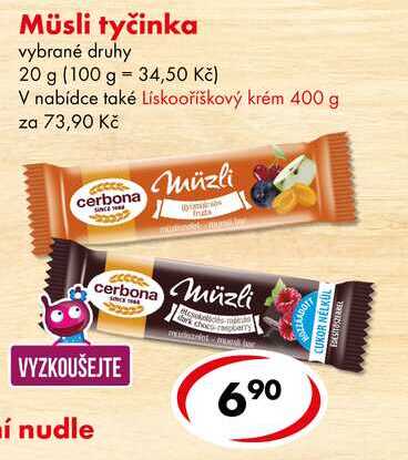 Müsli tyčinka, 20 g 