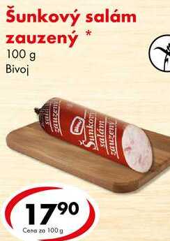 Šunkový salám zauzený, 100 g 
