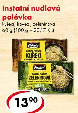 Instatní nudlová polévka, 60 g 