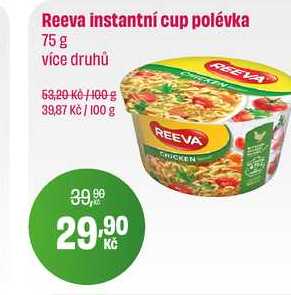 Reeva instantní cup polévka 75g