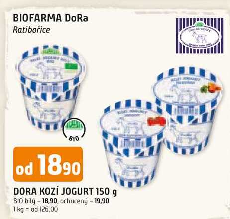 DORA KOZÍ JOGURT 150 g