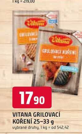 VITANA GRILOVACÍ KOŘENÍ 25-33 g