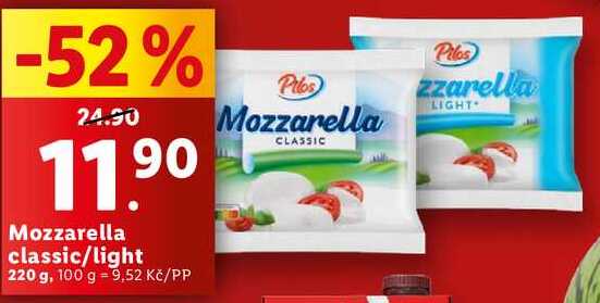 Mozzarella classic/light, 220 g