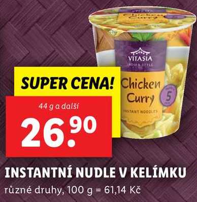 INSTANTNÍ NUDLE V KELÍMKU, 44 g a další