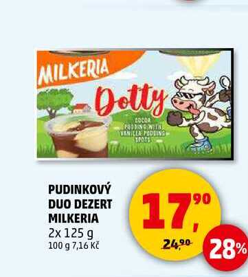 PUDINKOVÝ DUO DEZERT MILKERIA, 2x 125 g  
