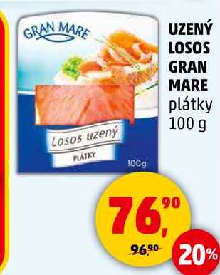 GRAN MARE uzený losos plátky, 100 g