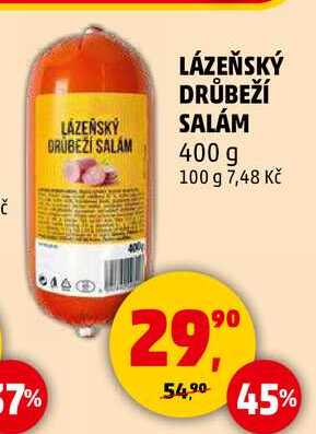 LÁZEŇSKÝ DRŮBEŽÍ SALAM, 400 g 