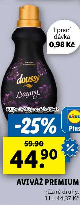 AVIVÁŽ PREMIUM, 1012 ml/46 pracích dávek