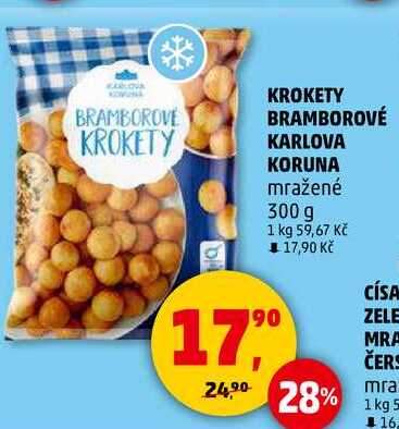 KROKETY BRAMBOROVÉ KARLOVA KORUNA mražené, 300 g  