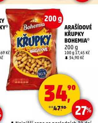 ARAŠÍDOVÉ KŘUPKY BOHEMIA, 200 g 