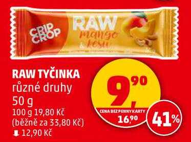 RAW TYČINKA různé druhy, 50 g