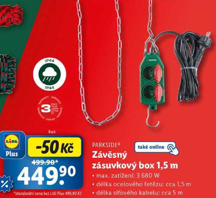 Závěsný zásuvkový box 1,5 m 