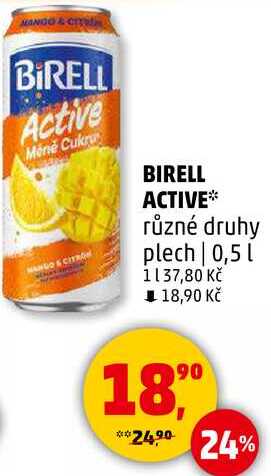 Birell Active různé druhy, 0,5 l