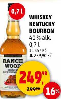 WHISKEY KENTUCKY BOURBON 40% alk., 0,7 l