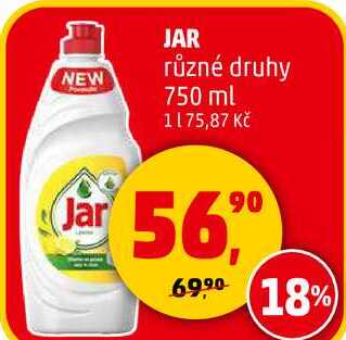 JAR různé druhy, 750 ml 