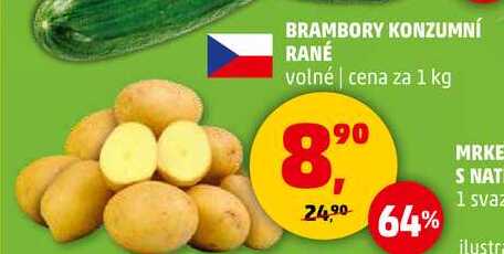 BRAMBORY KONZUMNÍ RANÉ volné, 1 kg