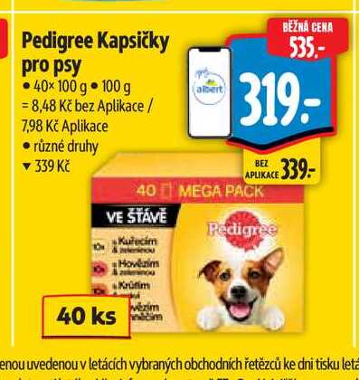Pedigree Kapsičky pro psy 40× 100 g 