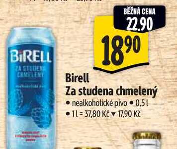 BIRELL Za studena chmelený, nealkoholické pivo 0,5l