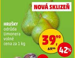 HRUŠKY odrůda Limonera, 1 kg