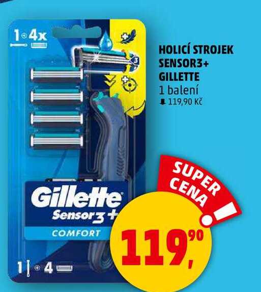 HOLICÍ STROJEK SENSOR3+ GILLETTE, 1 balení 